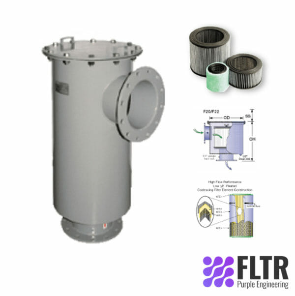 Side Arm Air & Gas Filters - FLTR - Purple Engineering