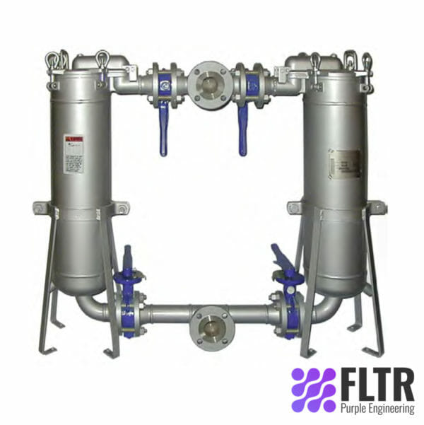 WD Series - Top Entry DuPlex Bag Filter Housings - FLTR - Purple Engineering