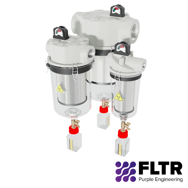 HV Series Medical Vacuum Filters - FLTR - Purple Engineering