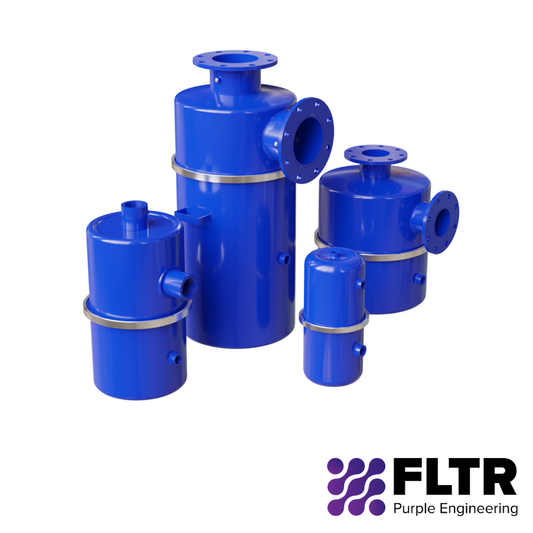 LRS Series Right Angle Liquid Separator - FLTR - Purple Engineering