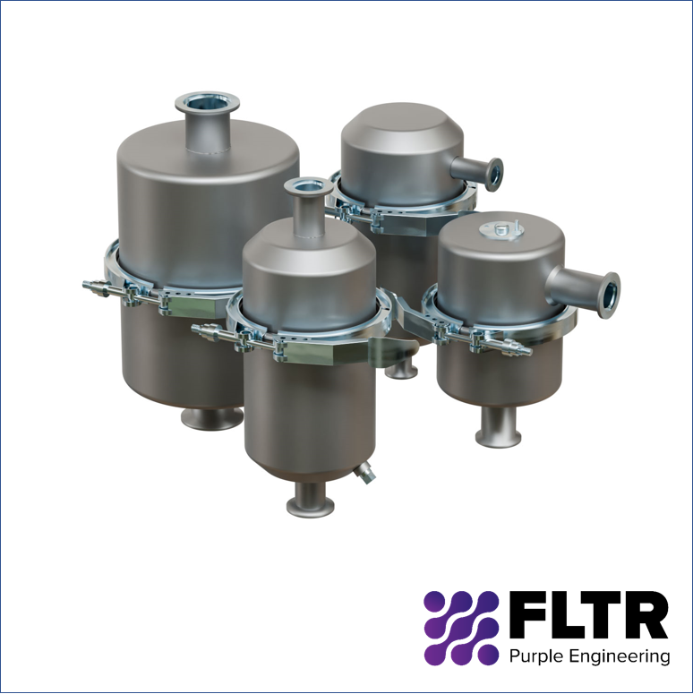 VTL VTS Series Chemical Adsorption Inlet Vacuum Traps - FLTR - Purple Engineering