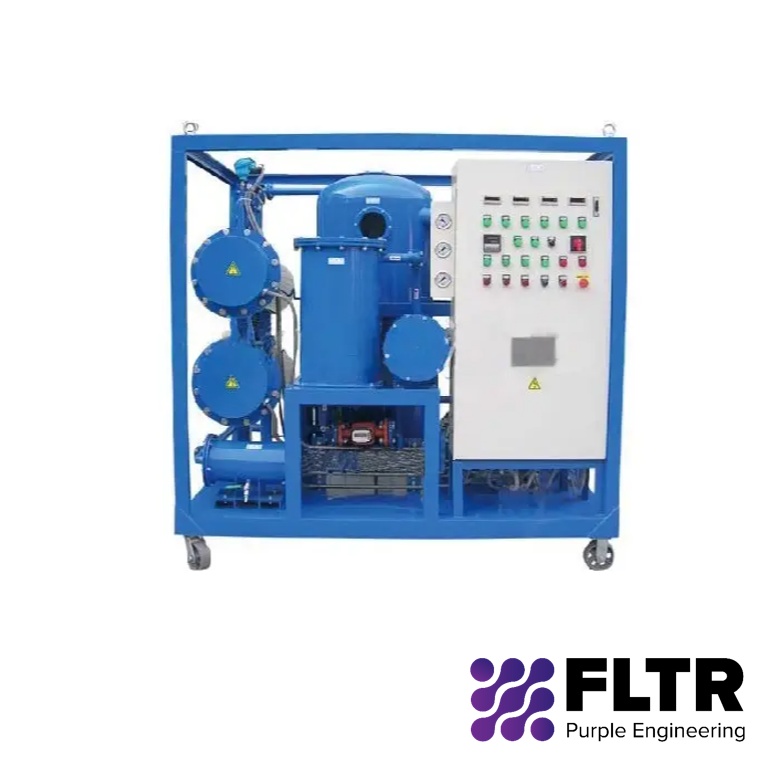 High viscosity gear box oil purifier machine - FLTR - Purple Engineering