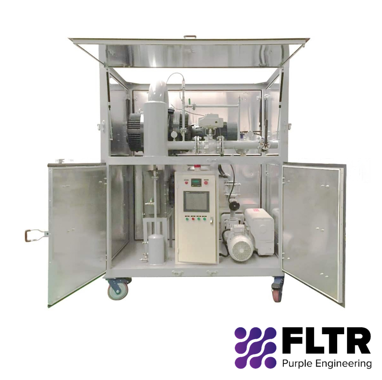 Transformer oil vacuum system, vacuum pumping machine - FLTR - Purple Engineering