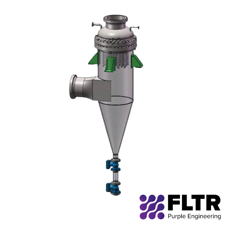 hot gas industrial dust collector - FLTR - Purple Engineering